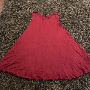 Burgundy Babydoll Dress